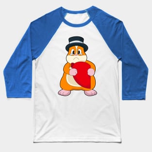 Hamster Groom Heart Wedding Baseball T-Shirt